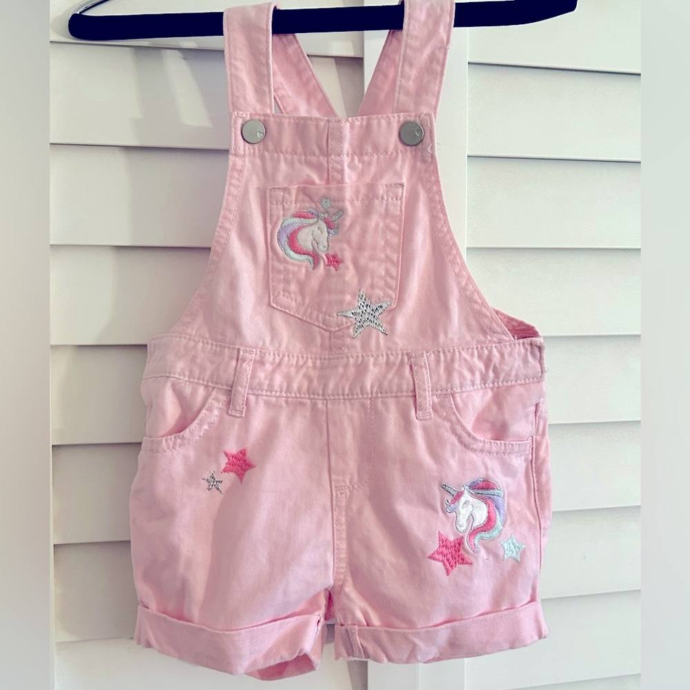 The Children’s Place Pink Unicorn Overalls